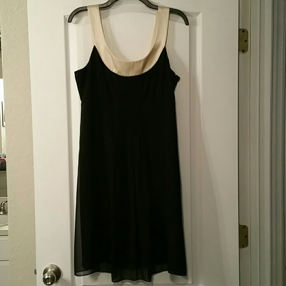 Ann Taylor Black Chiffon Dress size 8